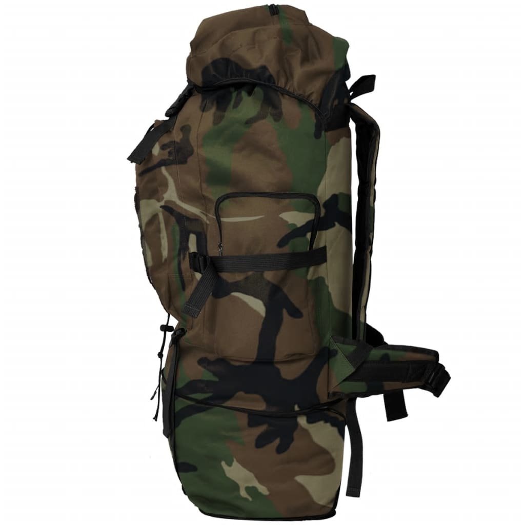 Army-Style Backpack XXL 100 L Camouflage Pattern