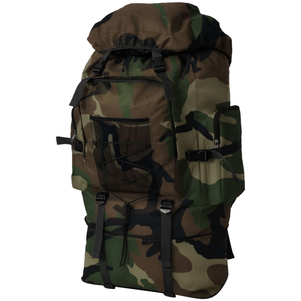 Army-Style Backpack XXL 100 L Camouflage Pattern